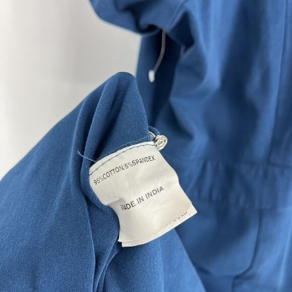 Eshakti Dress Size 22W Womens Blue Ruffle A Line Boho Stretch Knit Pockets - Picture 7 of 9